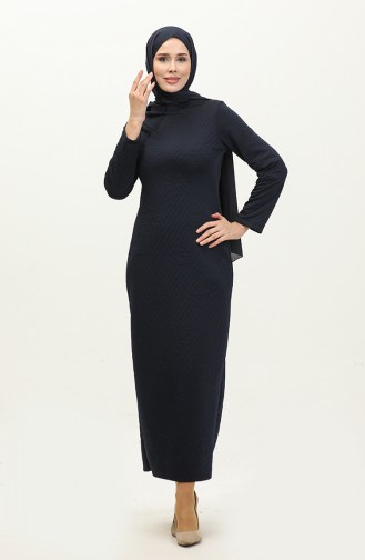 Pencil Dress 0147-03 Navy Blue 0147-03