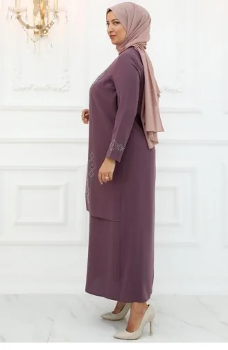 Robe De Soirée Amine Hüma Sedef Rose Séchée 3002