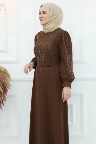 Yasemin Abendkleid Braun 3005