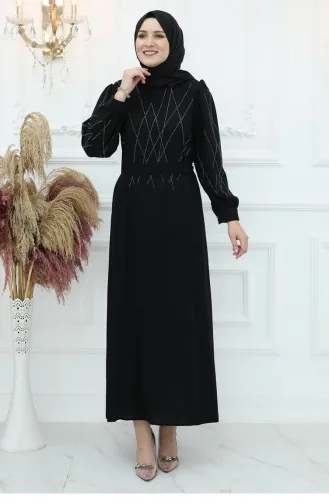 ياسمين فستان سهرة أسود 3008