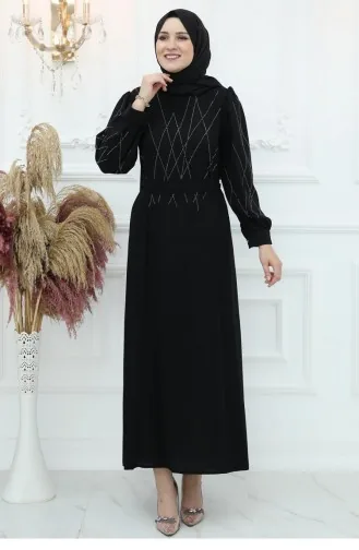 ياسمين فستان سهرة أسود 3008