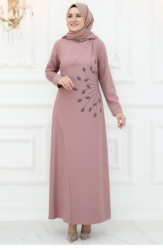 Robe De Soirée Amine Hüma Mislina Dusty Rose 3015