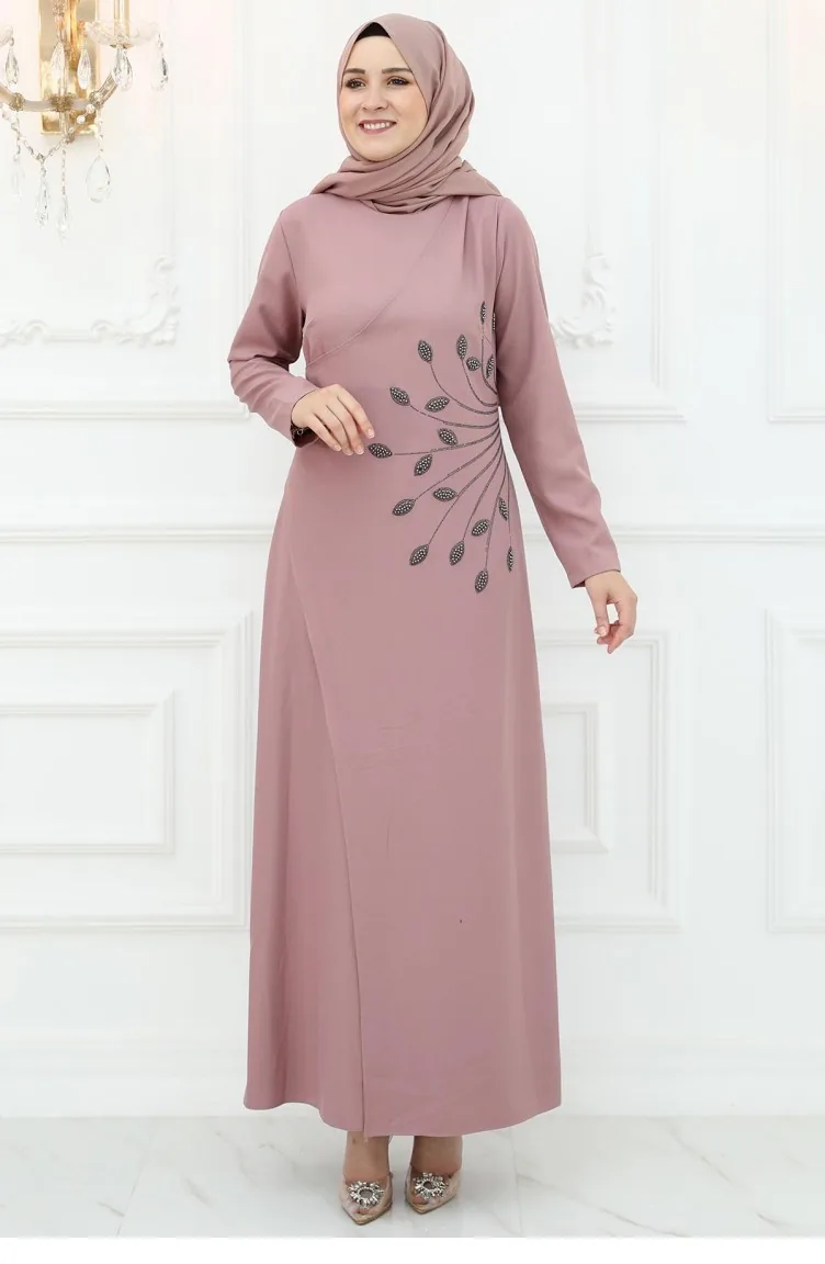 Robe De Soirée Amine Hüma Mislina Dusty Rose 3015