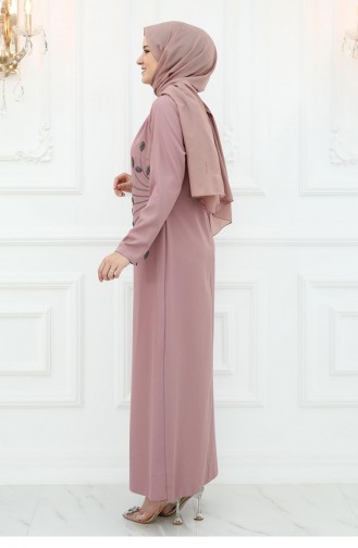 Robe De Soirée Amine Hüma Mislina Dusty Rose 3015