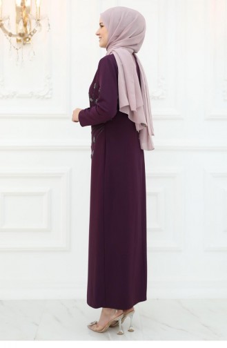 Amine Hüma Mislina Abendkleid Pflaume 3016