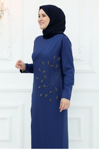 Amine Hüma Mislina Robe De Soirée Indigo 3017