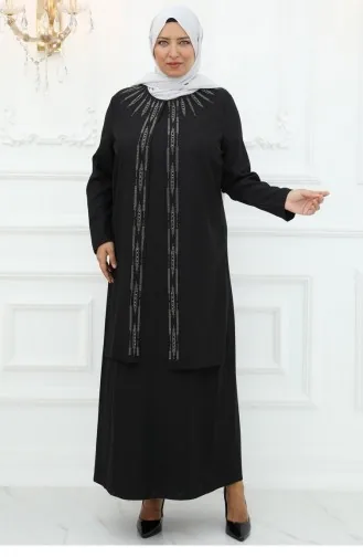 Amine Hüma Robe De Soirée Nisa Noir 3023