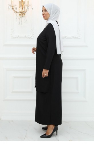 Amine Hüma Robe De Soirée Nisa Noir 3023
