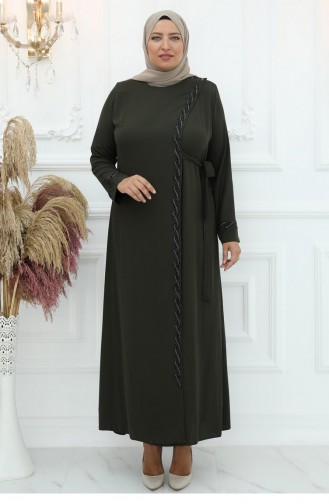 Abaya Ebrar Kaki 3028