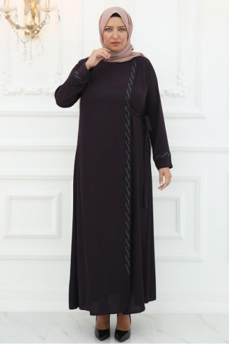 Ebrar Abaya Plum 3030