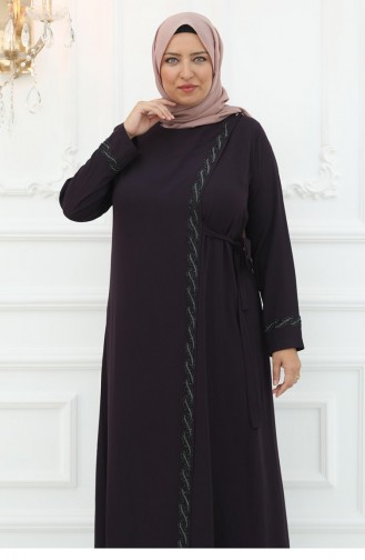 Ebrar Abaya Plum 3030