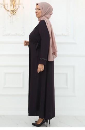 Ebrar Abaya Plum 3030