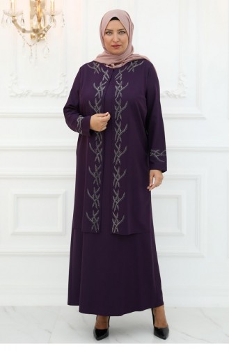 Amine Hüma Züleyha Abendkleid Lila 3032