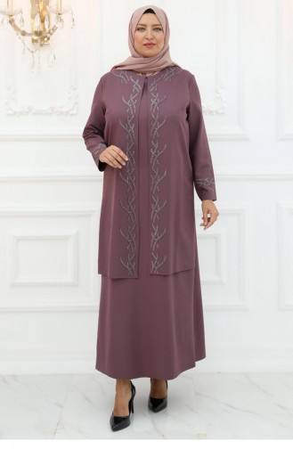 Amine Hüma Züleyha Abendkleid Puder 3035