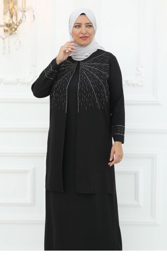 Amine Hüma Şükran Evening Dress Black 3071