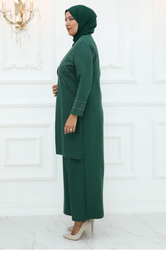 Amine Hüma Şükran Abendkleid Smaragd 3072