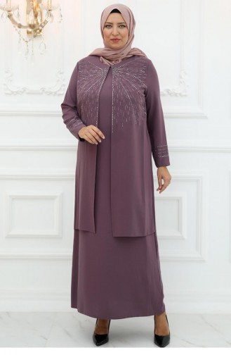 Robe De Soirée Amine Hüma Şükran Dusty Rose 3074