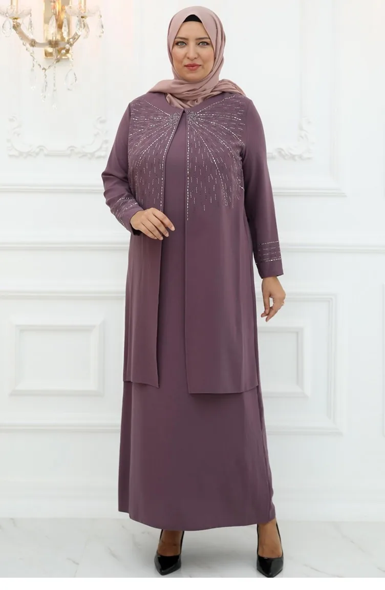 Amine Hüma Şükran Abendkleid Dusty Rose 3074