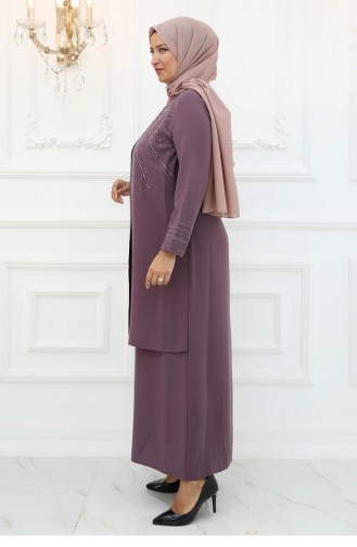 Robe De Soirée Amine Hüma Şükran Dusty Rose 3074