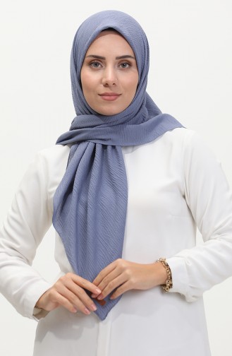 Düz Mio Caz Eşarp 13236-11 Mavi
