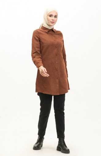 Buttoned Tunic 5105-01 Brick Red 5105-01