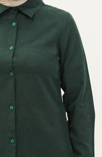 Buttoned Tunic 5105-04 Emerald Green 5105-04