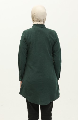 Buttoned Tunic 5105-04 Emerald Green 5105-04