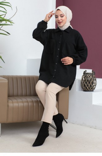 Kariertes Winterhemd Schwarz 0063MP.SYH
