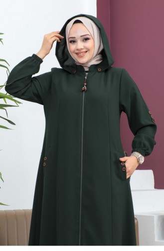 Geborduurd Abaya Kaki 6119SMR.HAK