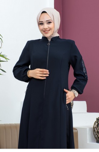 Embroidered Abaya Navy Blue 6119SMR.LCV