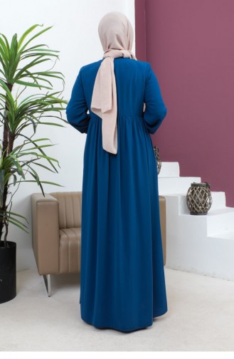 عباية مطرزة بالخرز النيلي 6129SMR.ING