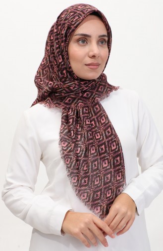 Vlammensjaal Met Patroon 13231-02 Dusty Rose Purple 13231-02