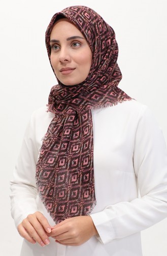 Vlammensjaal Met Patroon 13231-02 Dusty Rose Purple 13231-02