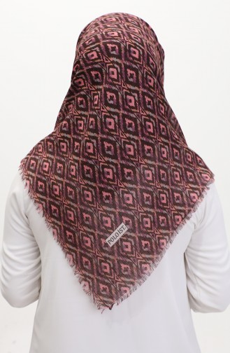 Vlammensjaal Met Patroon 13231-02 Dusty Rose Purple 13231-02
