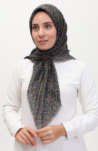 إيشارب منقوش 13231-04 انديجو اخضر عسكري 13231-04