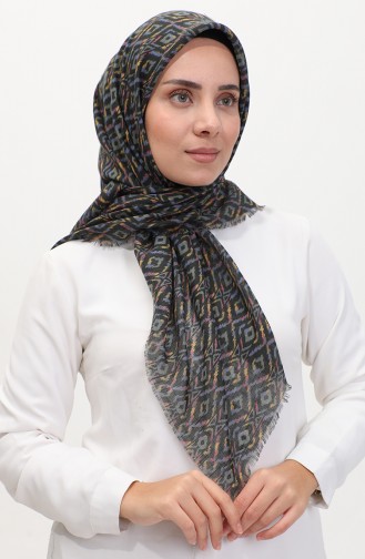 إيشارب منقوش 13231-04 انديجو اخضر عسكري 13231-04