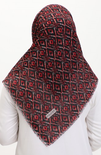 Patterned Scarf 13231-17 Red Salmon 13231-17