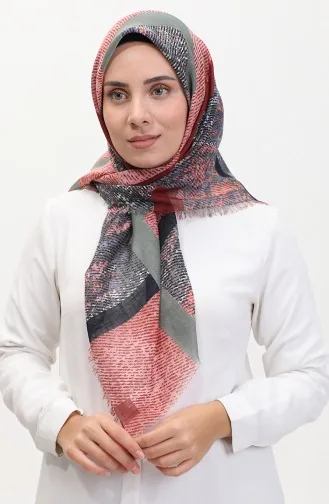 Patterned Scarf 13232-06 Onion Skin Brick Red 13232-06