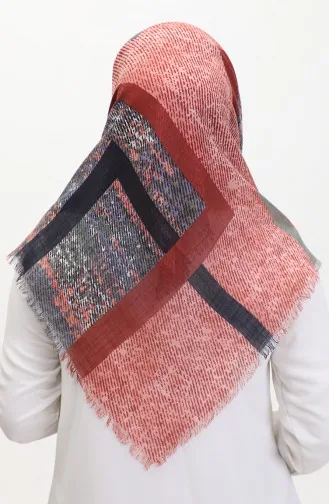 Patterned Scarf 13232-06 Onion Skin Brick Red 13232-06