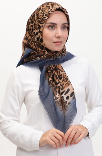 Leopard Patterned Scarf 13233-01 Milky Coffee Oil 13233-01