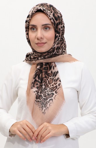 إيشارب بنقش جلد النمر  13233-04 بيج بيج غامق 13233-04
