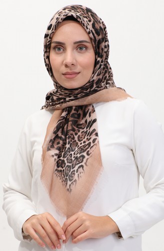 إيشارب بنقش جلد النمر  13233-04 بيج بيج غامق 13233-04