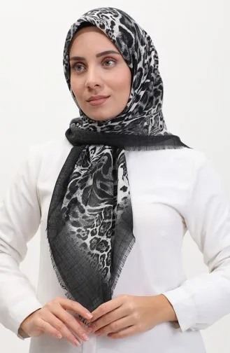 إيشارب بنقش جلد النمر 13233-09  إكرو أسود 13233-09