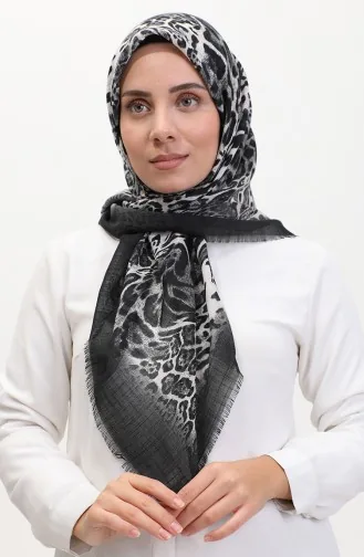 إيشارب بنقش جلد النمر 13233-09 إكرو أسود 13233-09