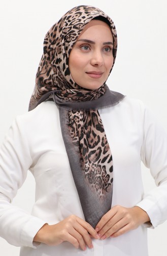 إيشارب بنقش جلد النمر 13233-15 فيزون رمادي 13233-15