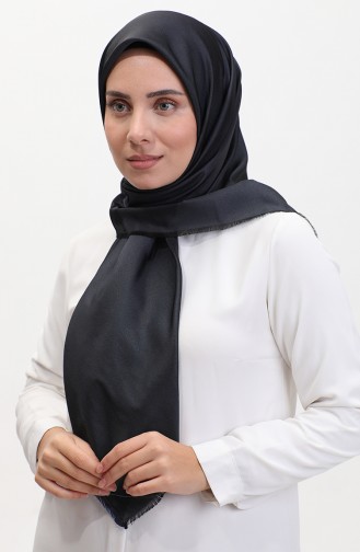 Düz Eşarp 1266-74 Kot Mavi