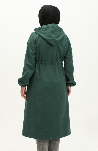 Drawstring Waist Hooded Stash Cape 3199-02 Emerald Green 3199-02