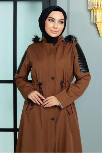 Garni Detailed Coat Tan 10386 14992