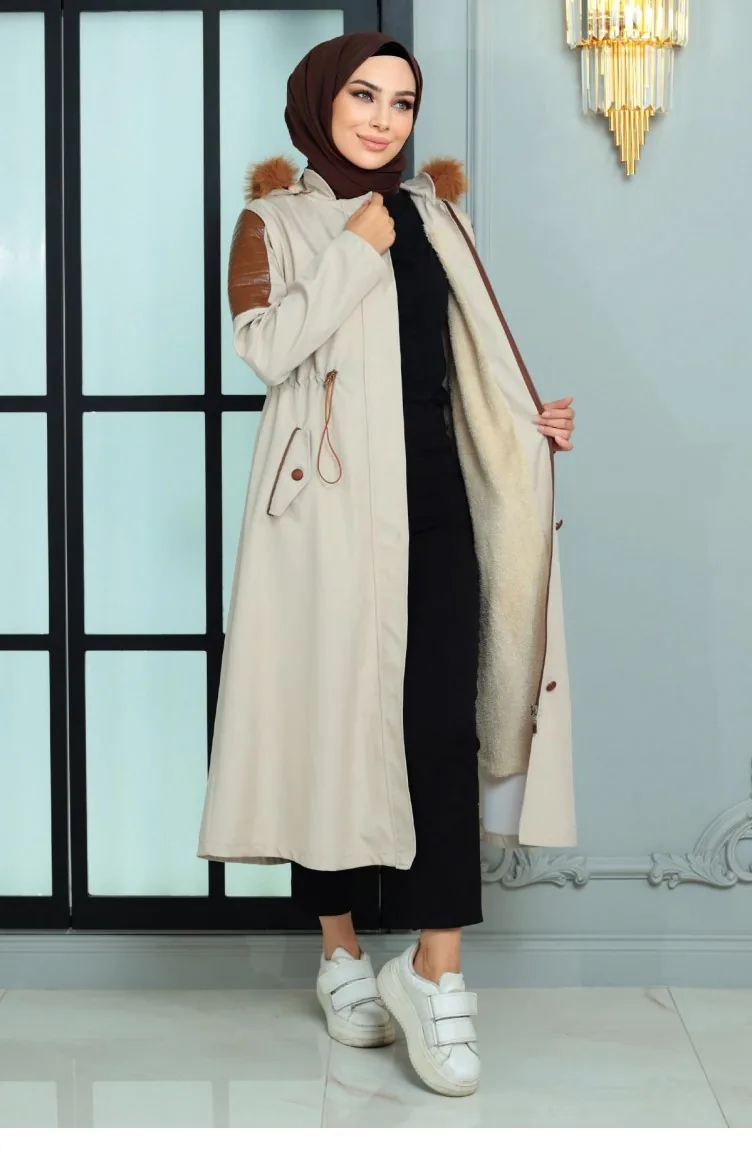 Garni Gedetailleerde Jas Beige 10386 14993