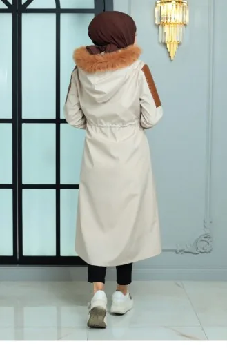 Garni Gedetailleerde Jas Beige 10386 14993